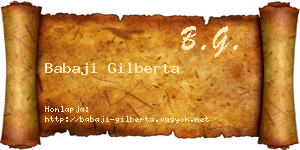 Babaji Gilberta névjegykártya
