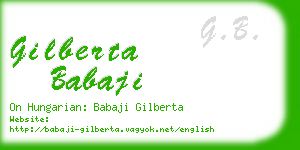 gilberta babaji business card